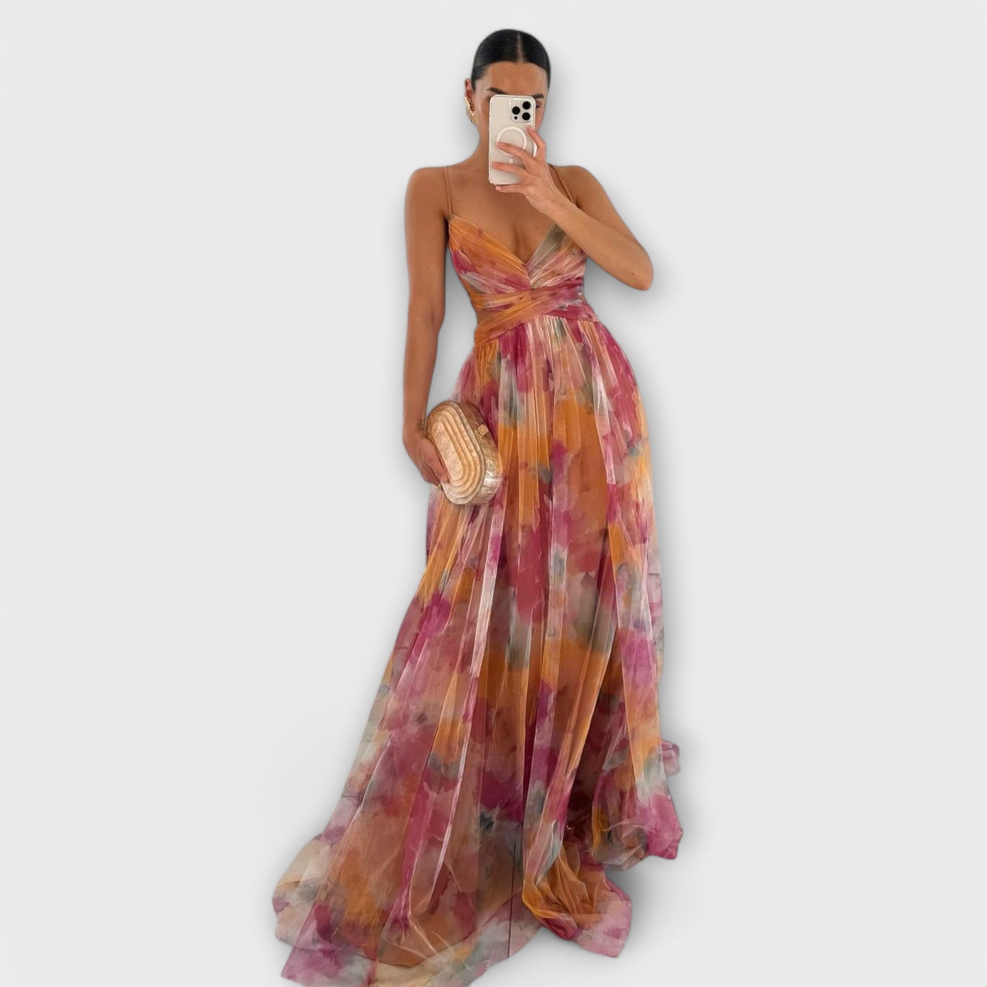 Robe Maxi Annai iš Tinklinio Audinio - Elegantiška ir Autentiška