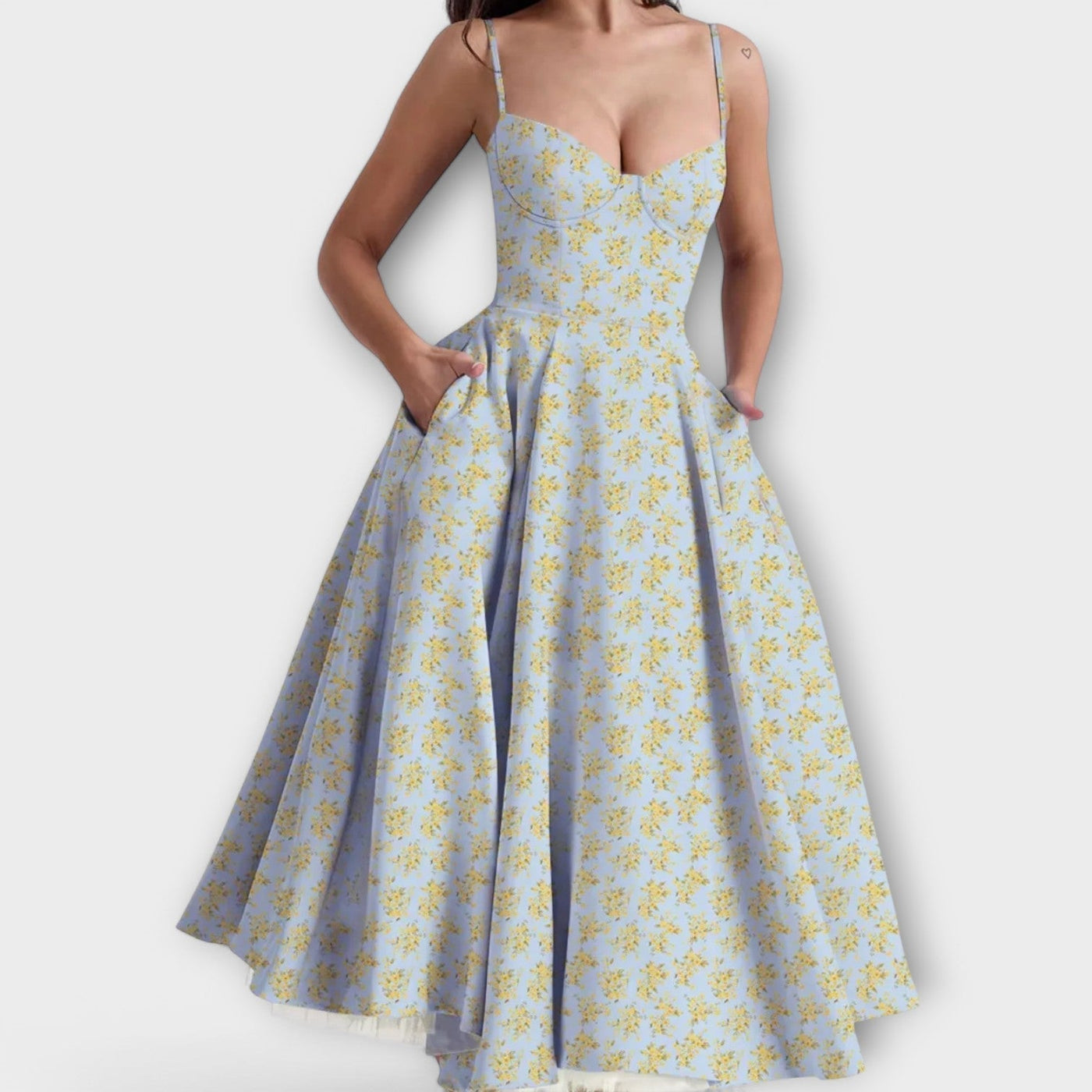 Mélie – Lengva vasarinė suknelė su rišimo detale