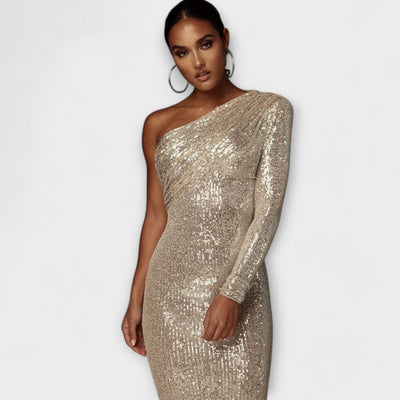 Margely - Estetinė suknelė su kryžminiu iškirpimu