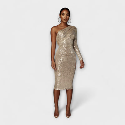 Margely - Estetinė suknelė su kryžminiu iškirpimu