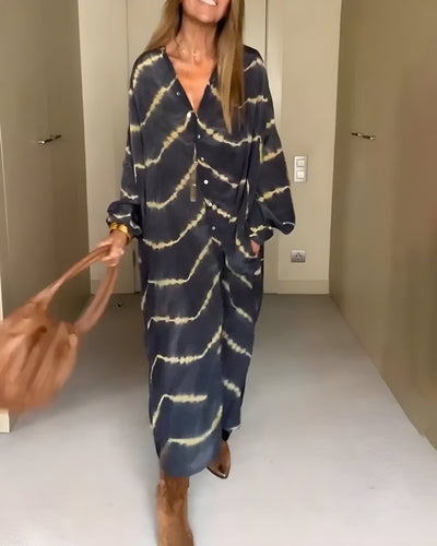 Julia™ | Maxi Bohème Suknelė su Juostelėmis