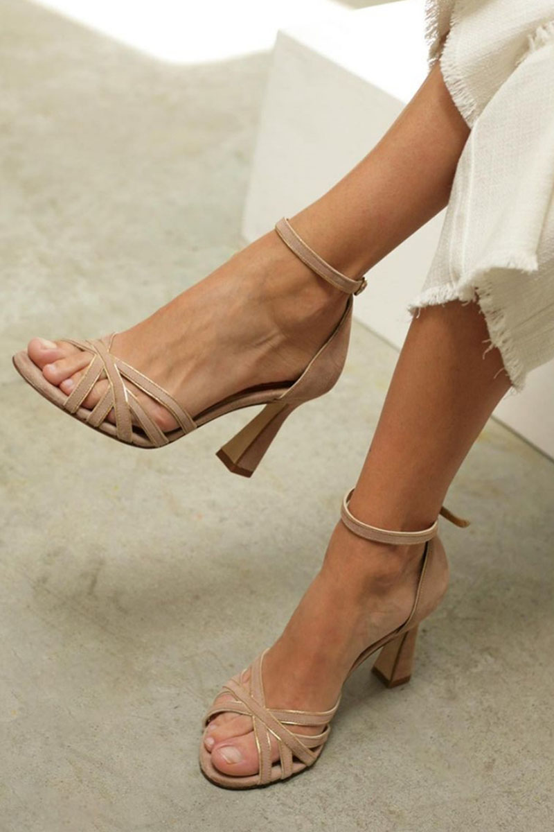Elviera | Peep toe sandalai su plonais kulnais