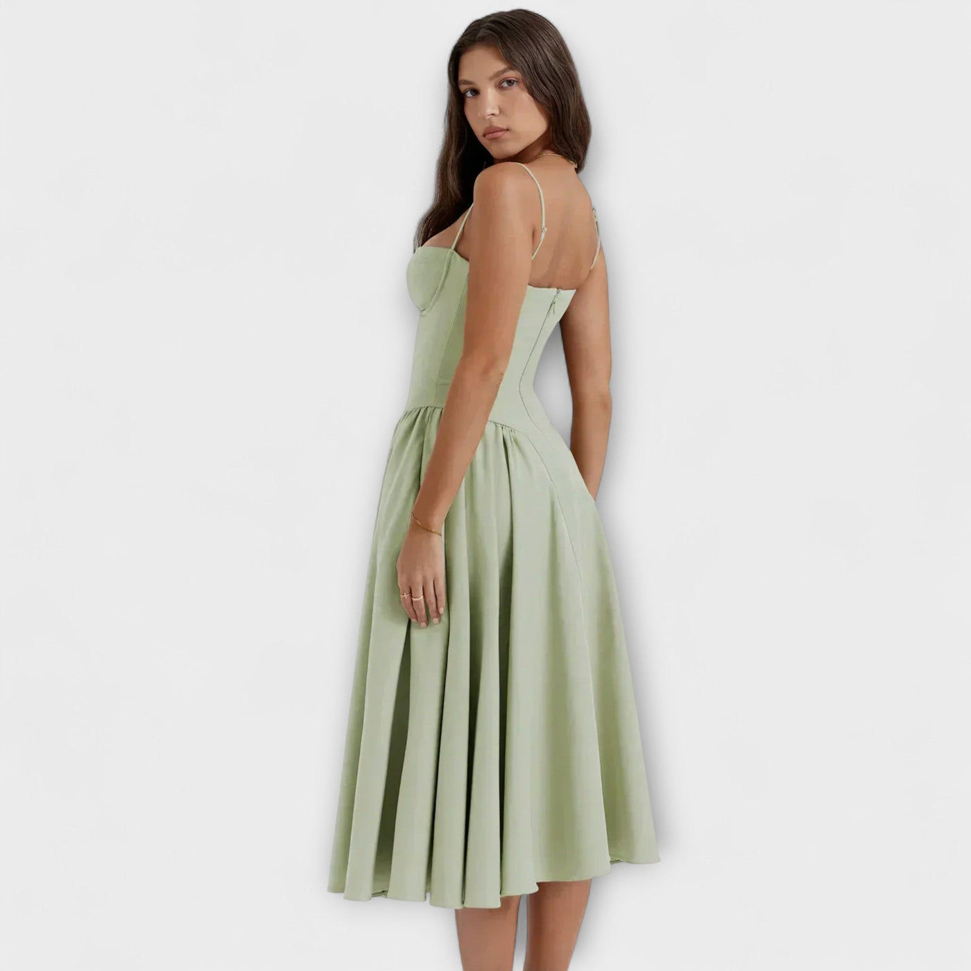 Rosalie - Elegantiška be rankovių suknelė