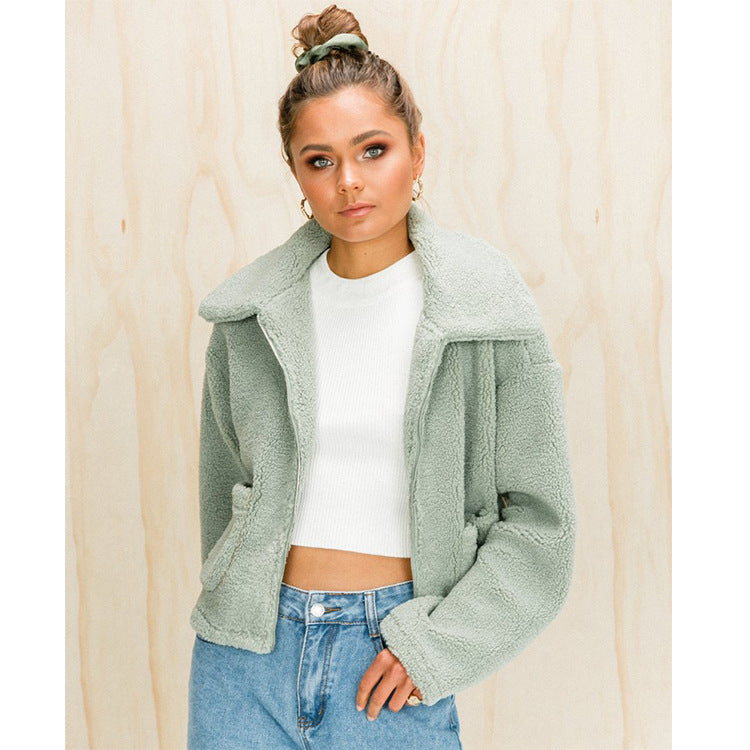 Suede striukė su užtrauktuku