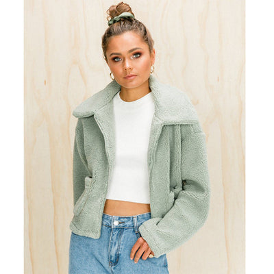 Suede striukė su užtrauktuku