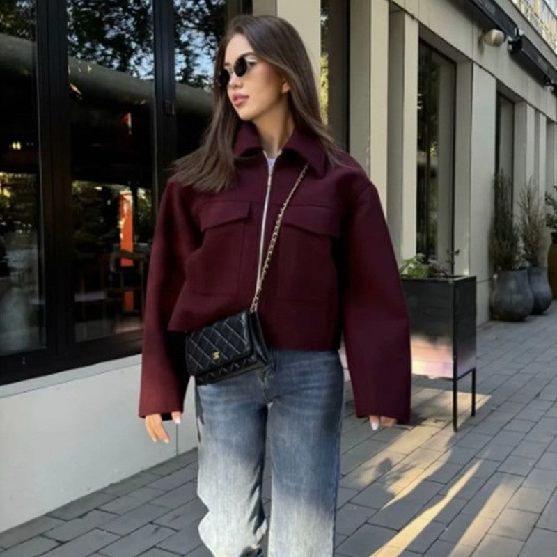 Retro polo apykaklė moterims