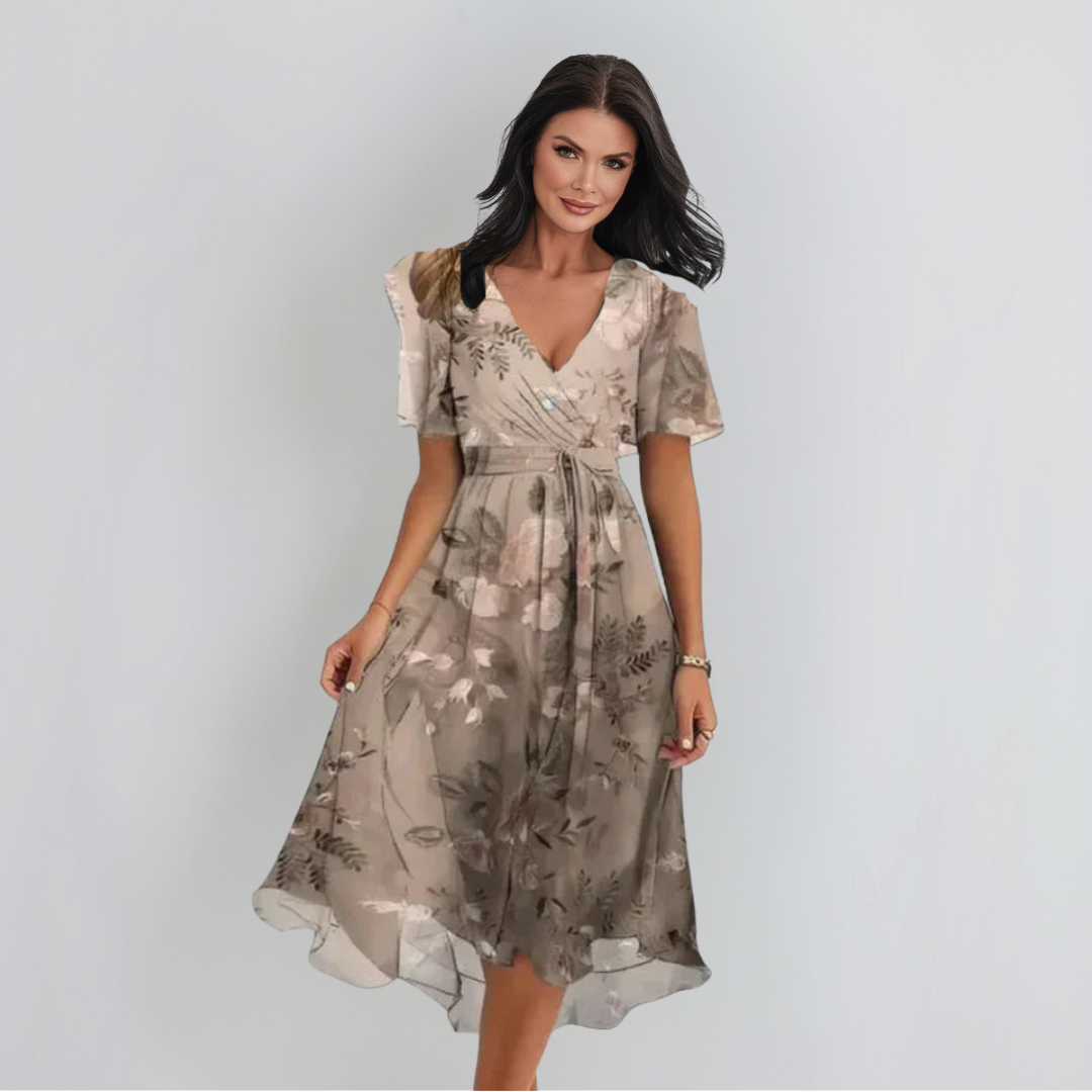 Lenka | Elegantiška suknelė su V formos iškirpte