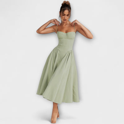 Rosalie - Elegantiška be rankovių suknelė