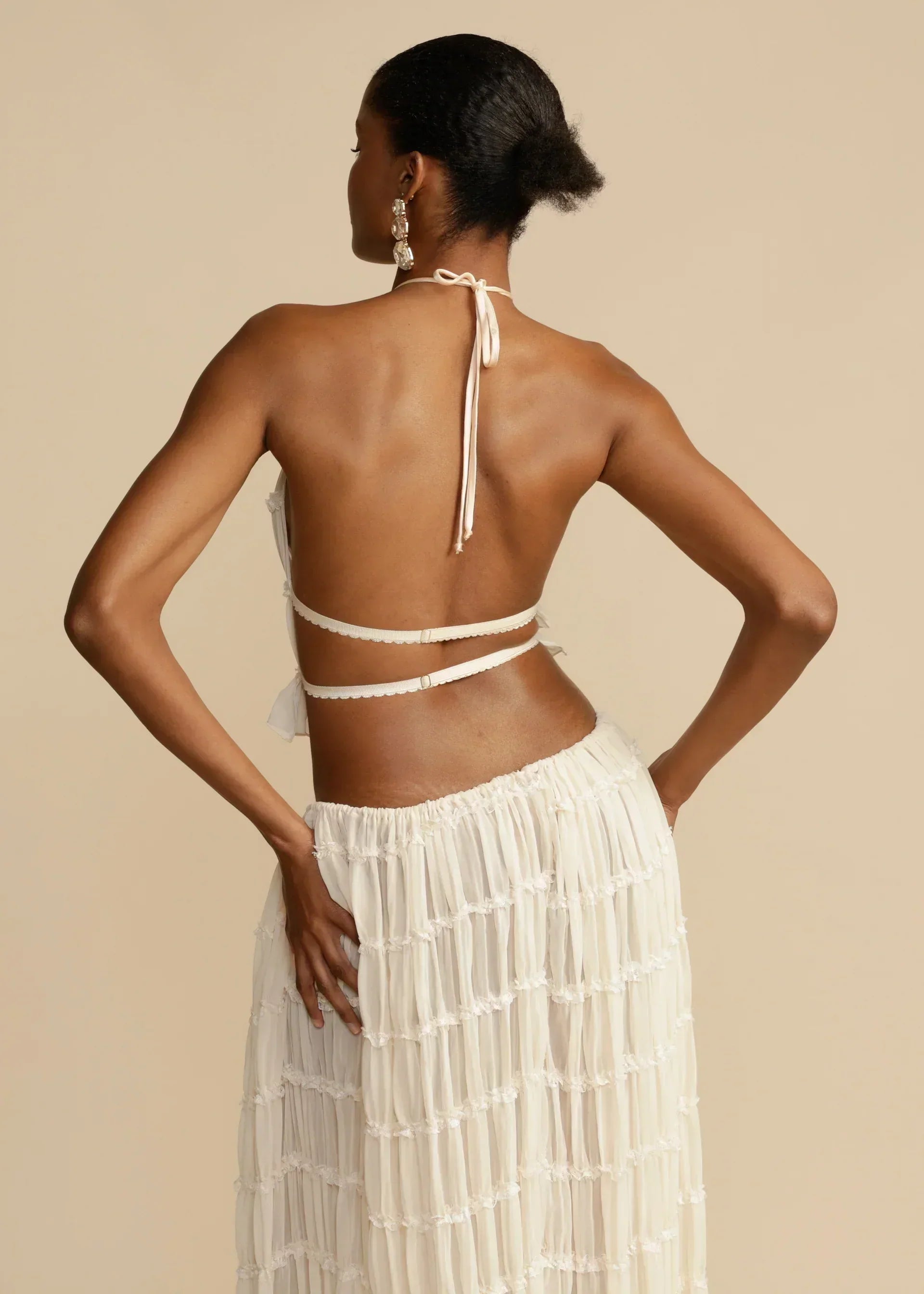 Ensemble Riviera | Top halter, plisuota sijoninė
