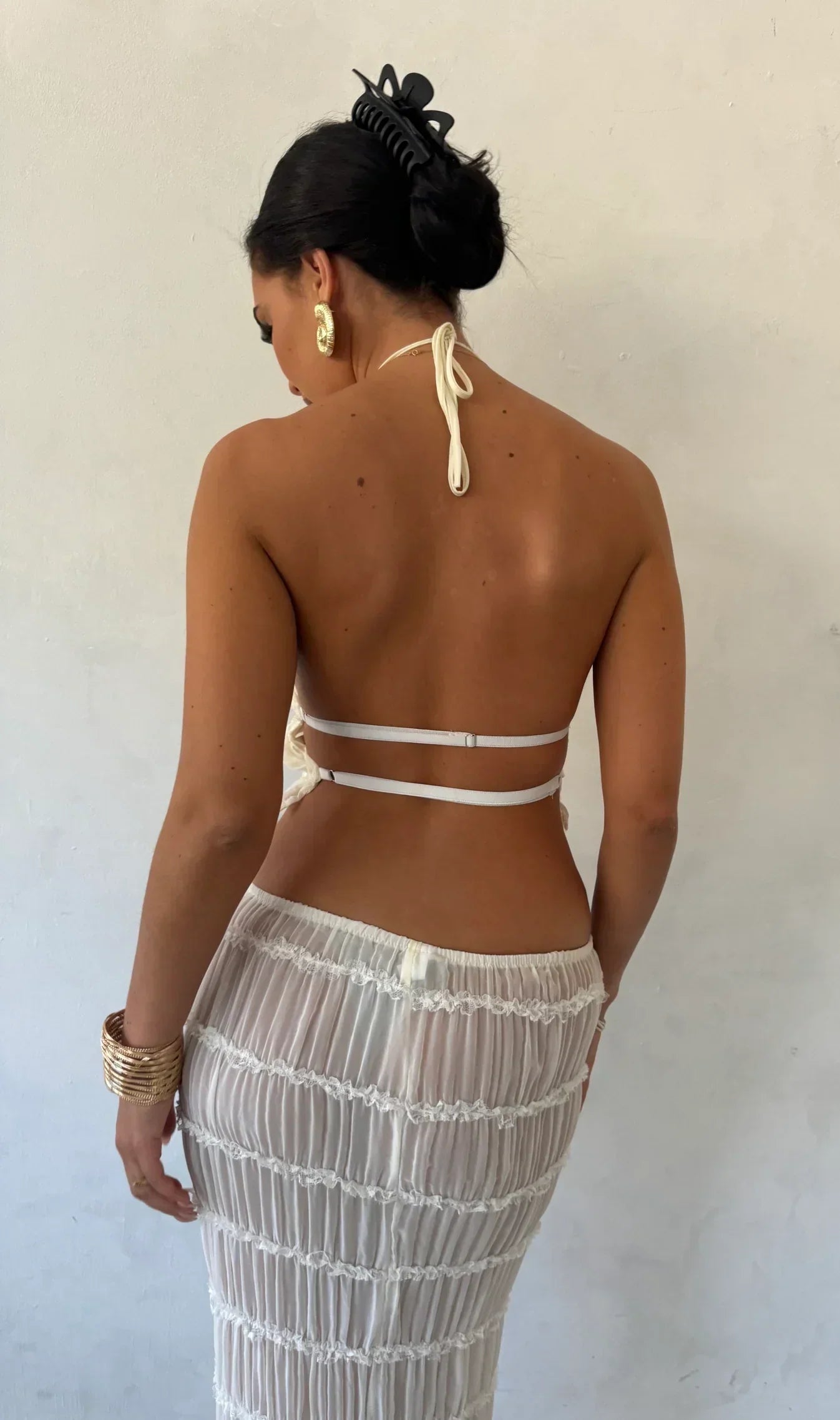 Ensemble Riviera | Top halter, plisuota sijoninė