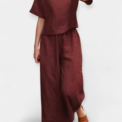 Lengvas Kelnaičių Komplektas su Trumpomis Rankovėmis Marškinėliais