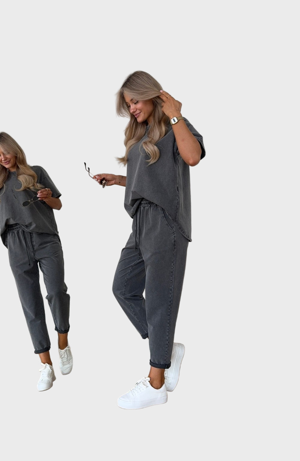 Dvigubo Spalvos Medvilnės 2 Dalių Komplektas