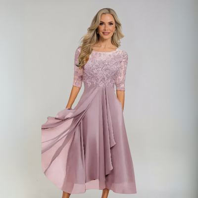 Tereza | Elegantiška nėriniuota suknelė