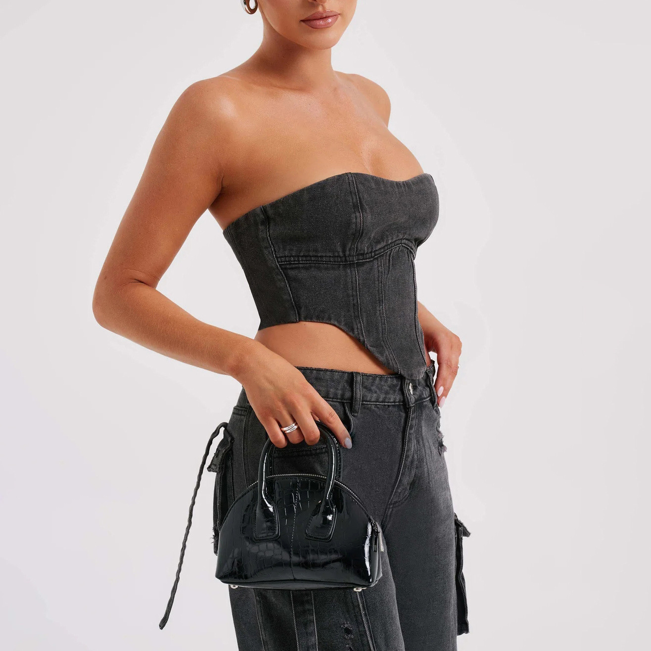 Cargo Chic kombinezonas | Be petnešėlių, korseto stiliaus