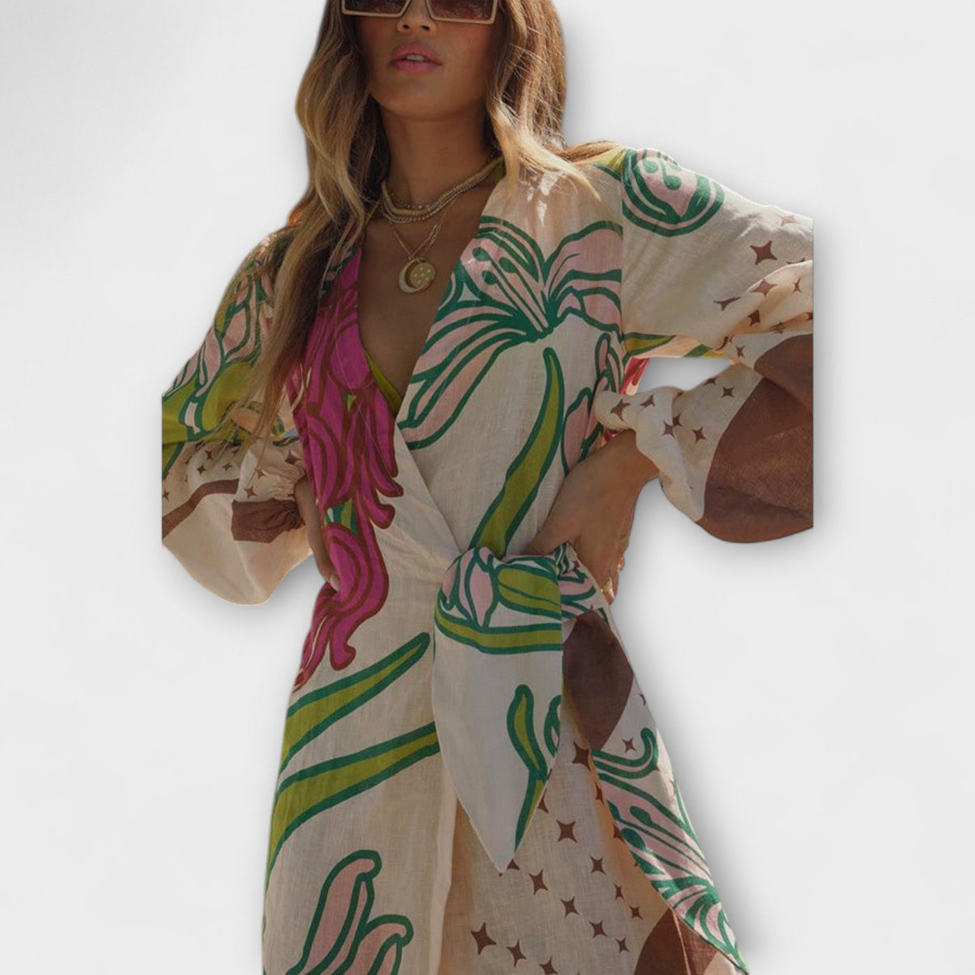 Tracey - Maxi suknelė su kaklo raišteliu