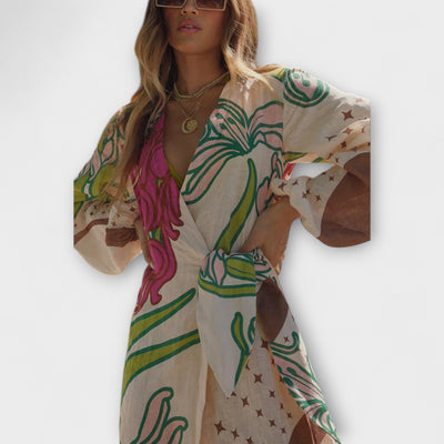 Tracey - Maxi suknelė su kaklo raišteliu