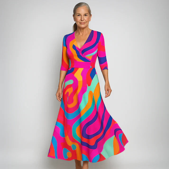 Lucie | Elegantiška Gėlėta Suknelė