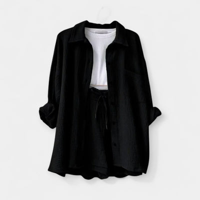 Dvispalvis Vasaros Komplektas Topas ir Šortai