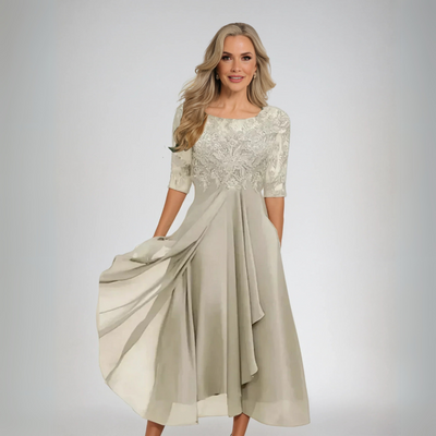 Tereza | Elegantiška nėriniuota suknelė