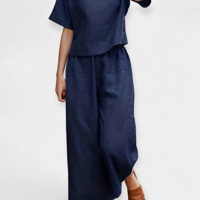 Lengvas Kelnaičių Komplektas su Trumpomis Rankovėmis Marškinėliais