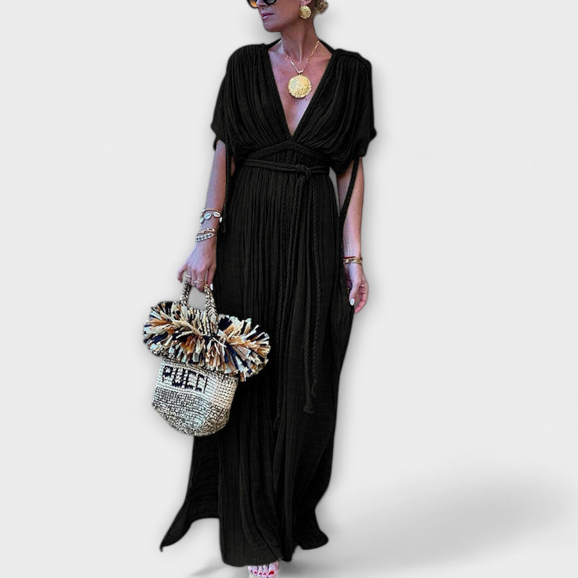 Graikų stiliaus kimono-maxi suknelė