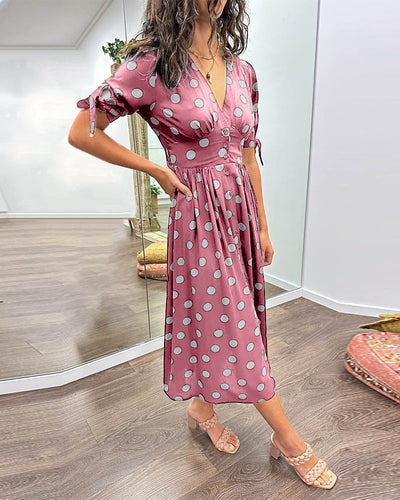 Monique™ | Elegantiška Suknelė Su Taškeliais