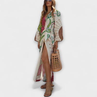 Tracey - Maxi suknelė su kaklo raišteliu