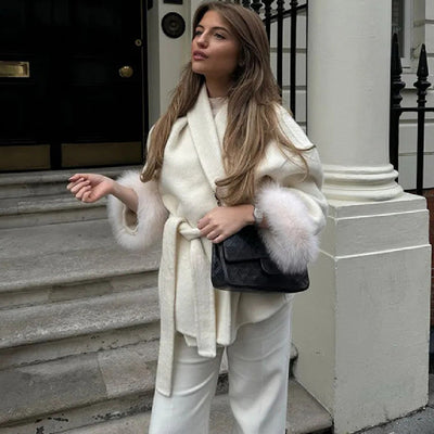 Dvivietis šiltas paltas rudeniui ir žiemai.