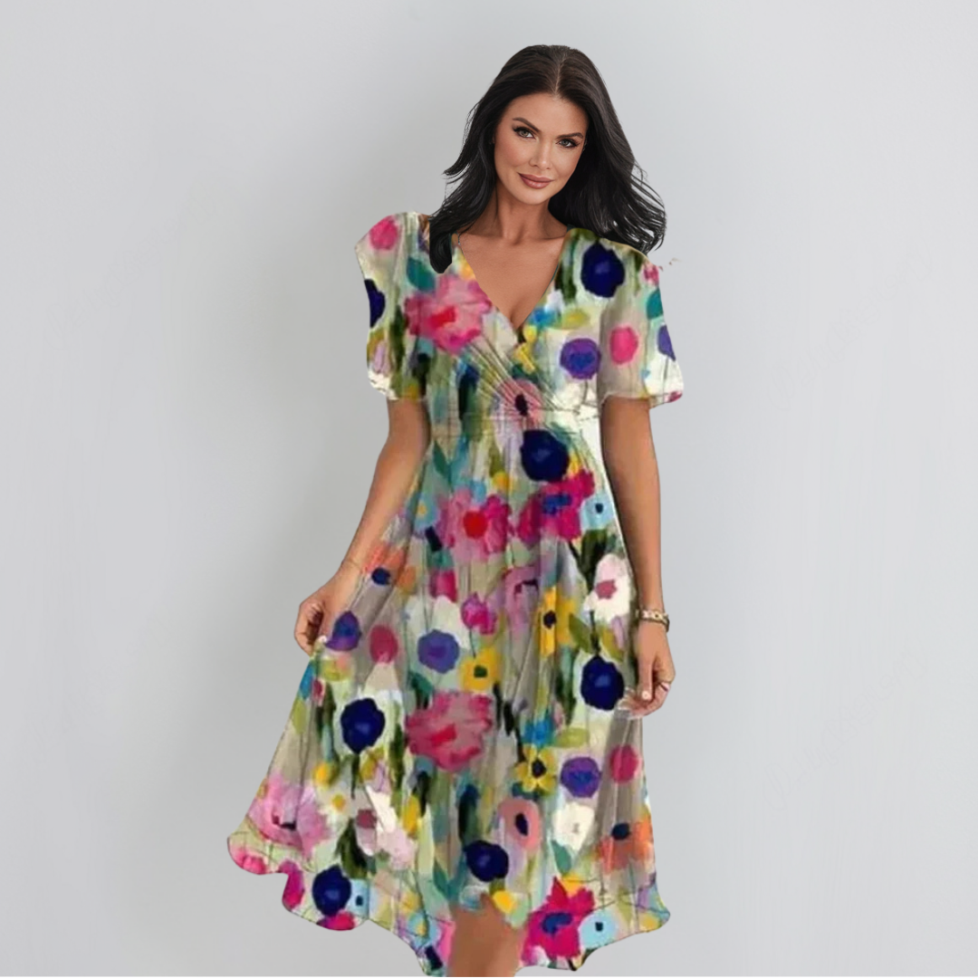 Lenka | Elegantiška suknelė su V formos iškirpte