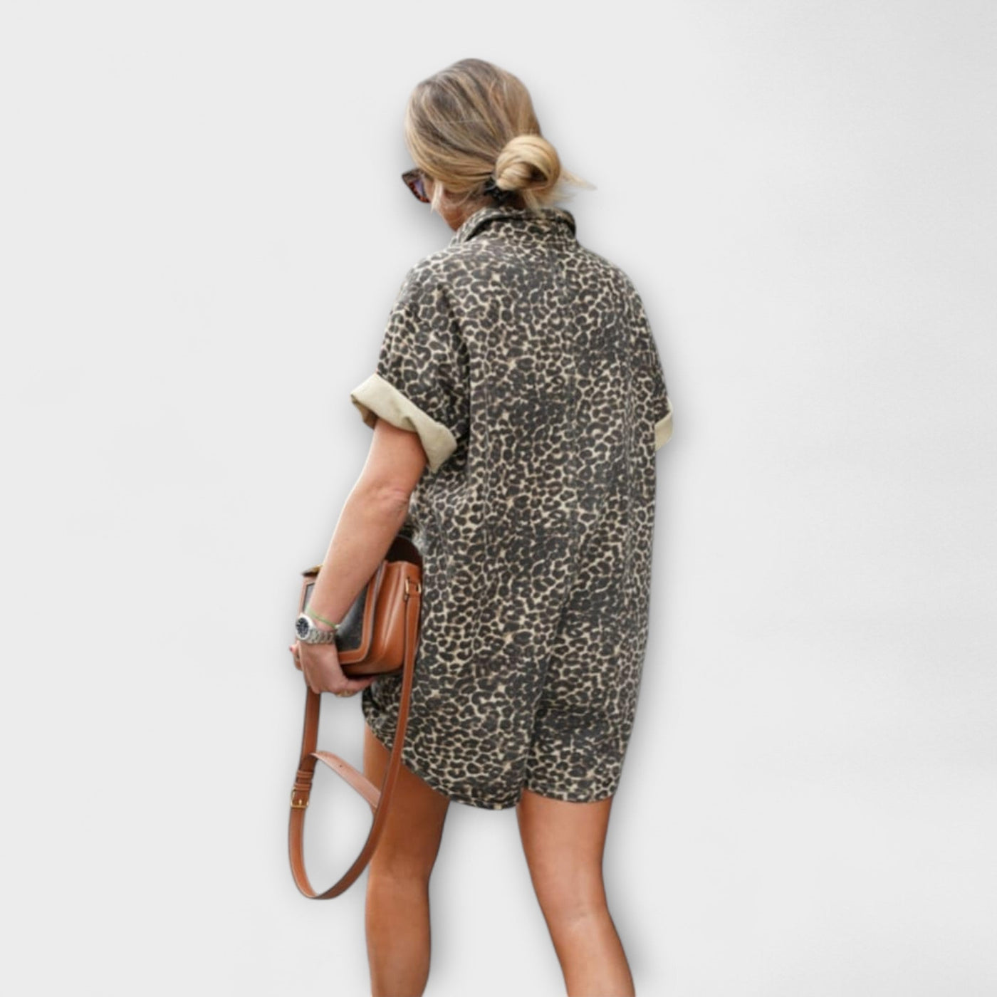 Nonette - Marškininė jumpsuit su leopardų raštu