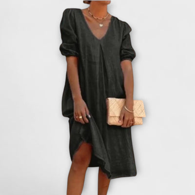 Fanny - Elegantiška vasarinė suknelė su nėrinių detalėmis