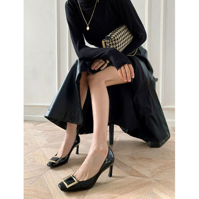 Narella | Aukštakulniai sandalai su metaliniais akcentais