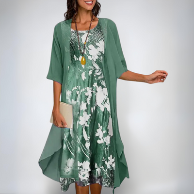 Karolína | Elegantiška suknelė su gėlių raštu