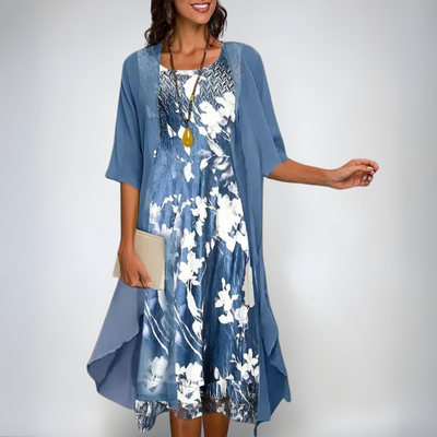 Karolína | Elegantiška suknelė su gėlių raštu