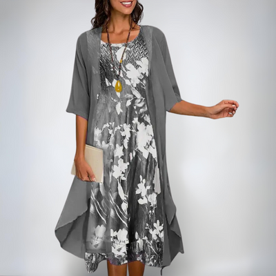 Karolína | Elegantiška suknelė su gėlių raštu