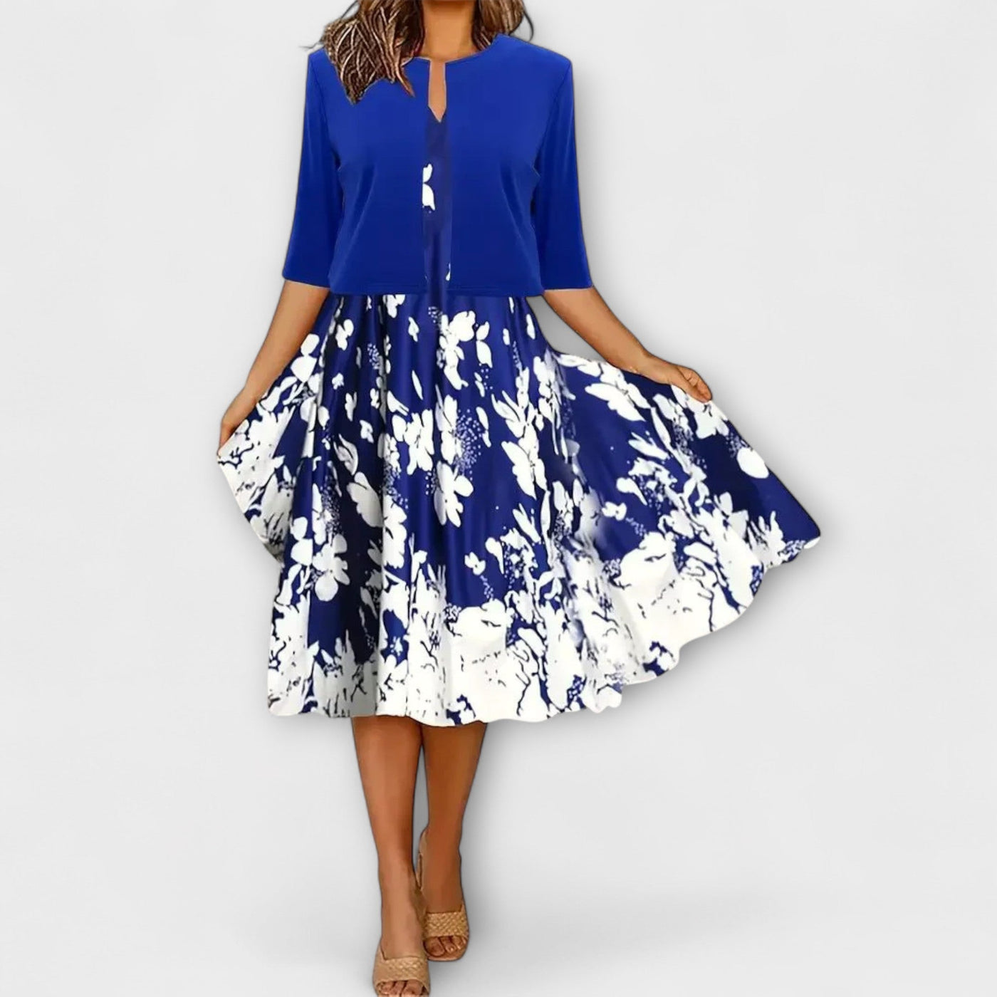 Midi Suknelė Moterims su Blazeriu