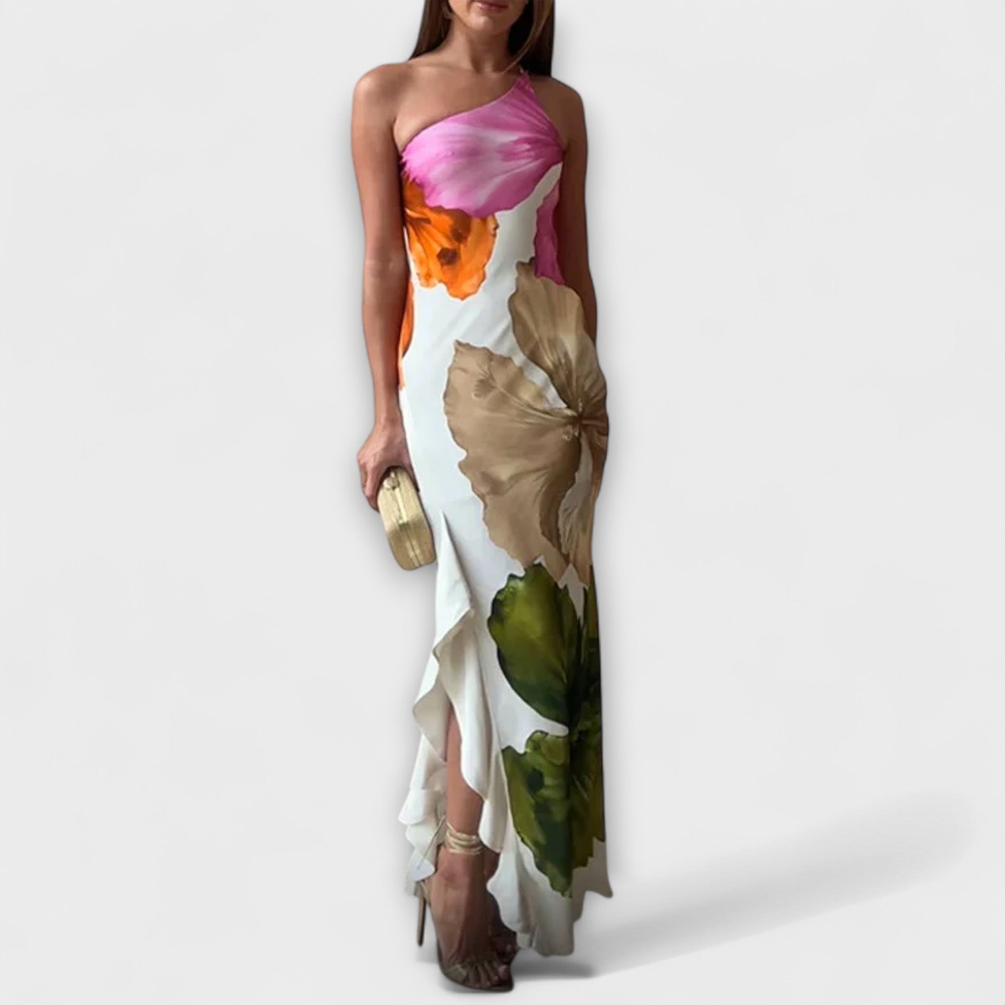 De Sapphire - Elegantiška Maxi Suknelė Patchwork