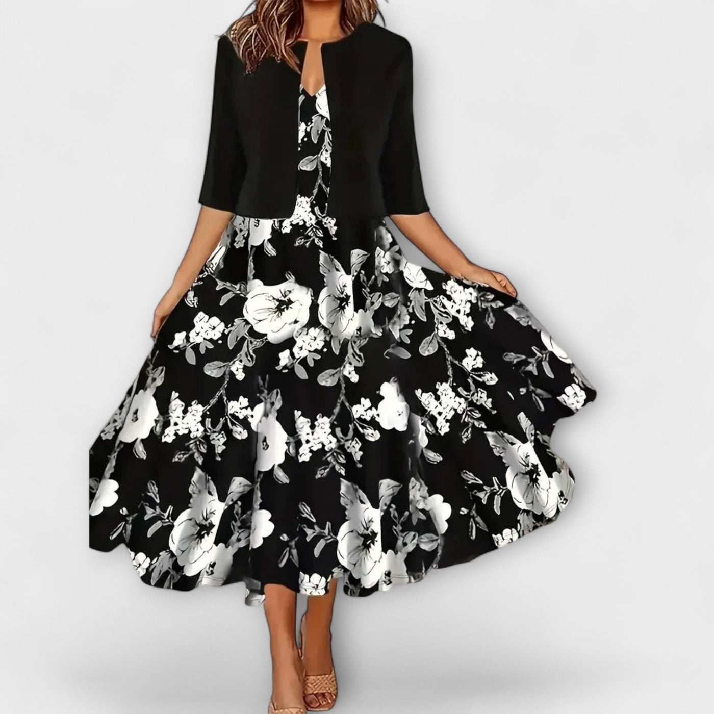 Midi Suknelė Moterims su Blazeriu