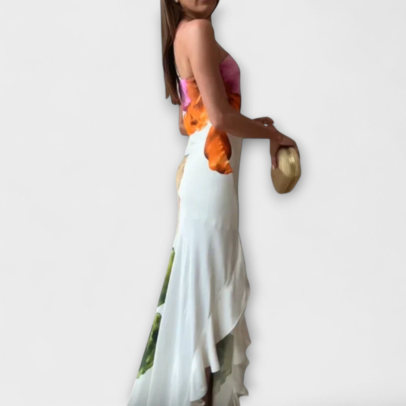 De Sapphire - Elegantiška Maxi Suknelė Patchwork