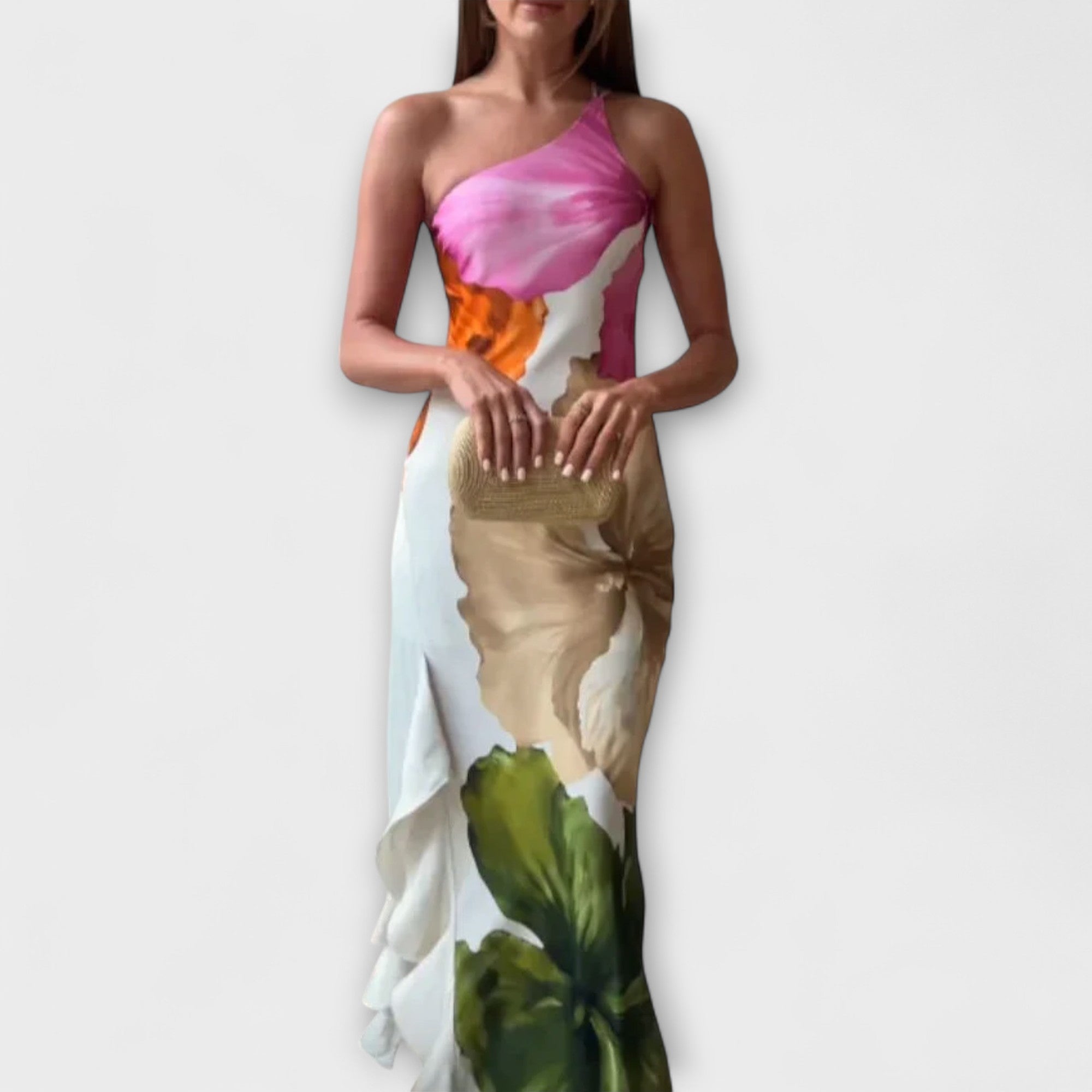De Sapphire - Elegantiška Maxi Suknelė Patchwork