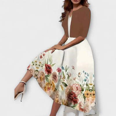 Midi Suknelė Moterims su Blazeriu