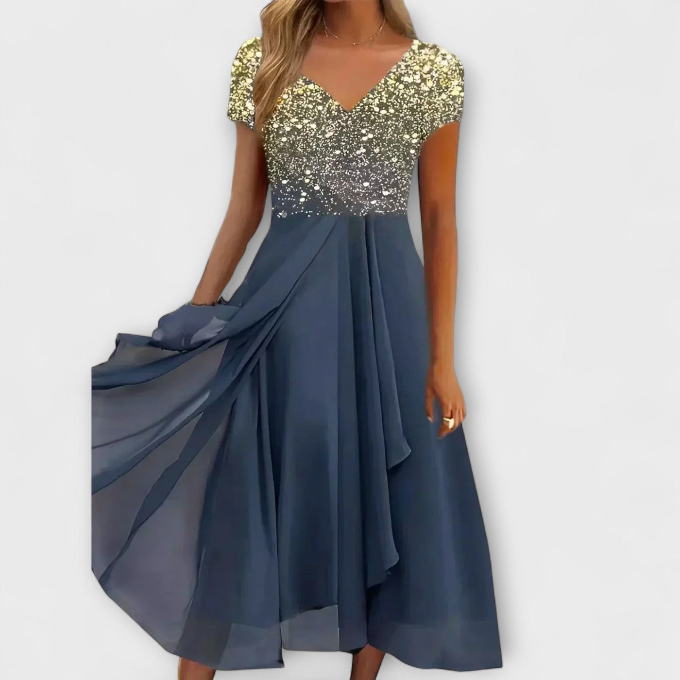 Lara - Moteriška Šifono Vakarinė Suknelė