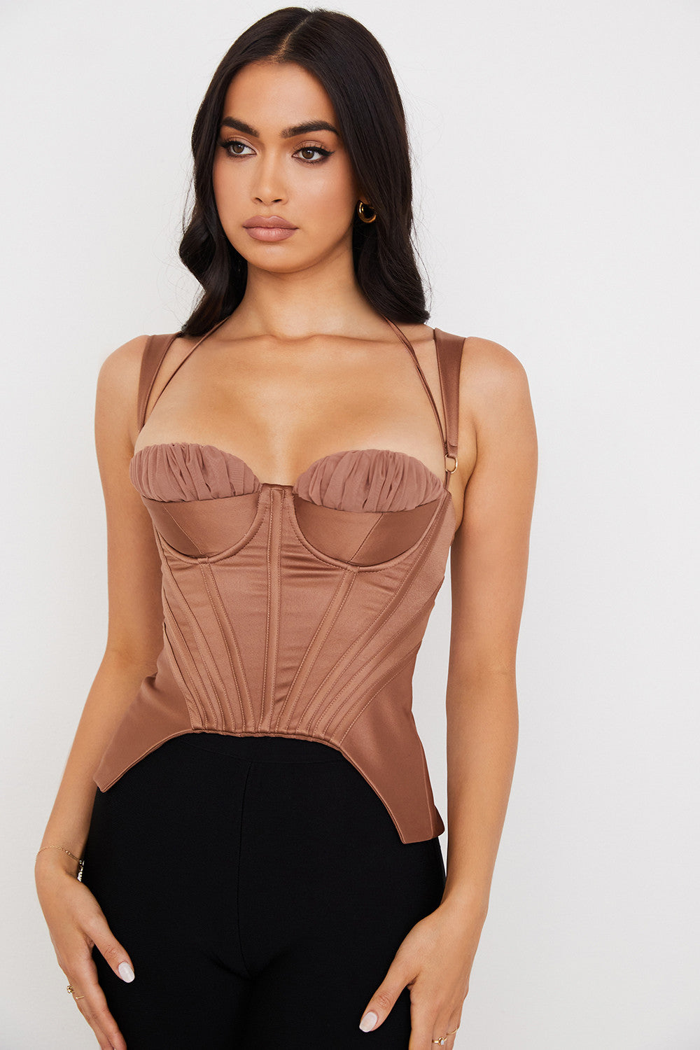 Korsetas Šilkas | Toffee, peplum stilius