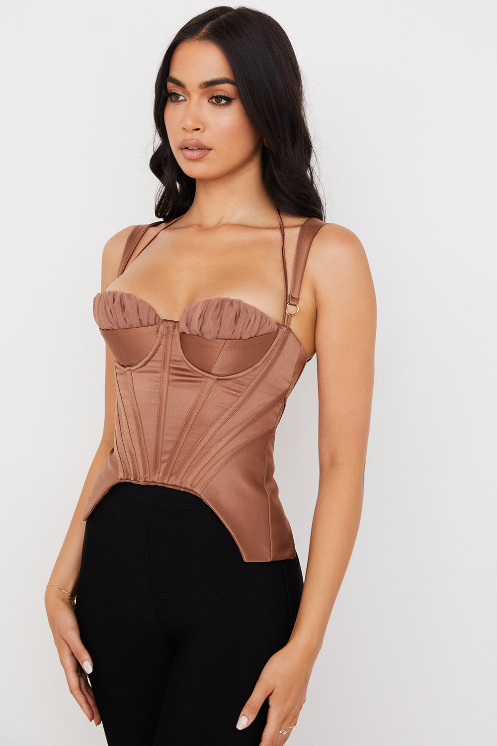 Korsetas Šilkas | Toffee, peplum stilius