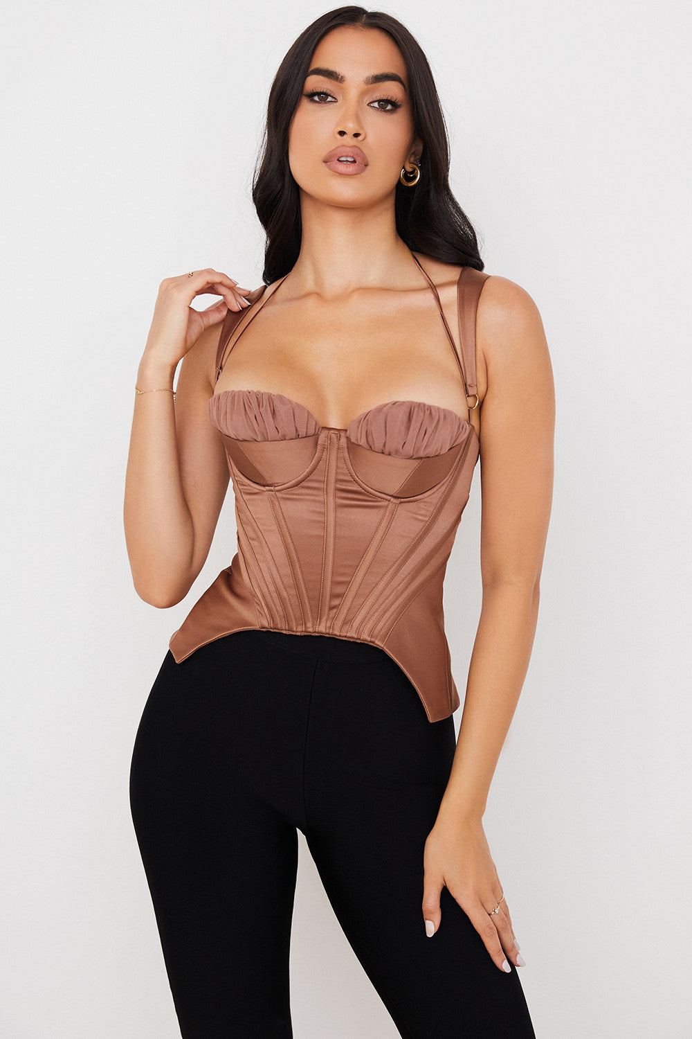 Korsetas Šilkas | Toffee, peplum stilius