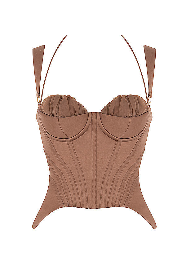 Korsetas Šilkas | Toffee, peplum stilius