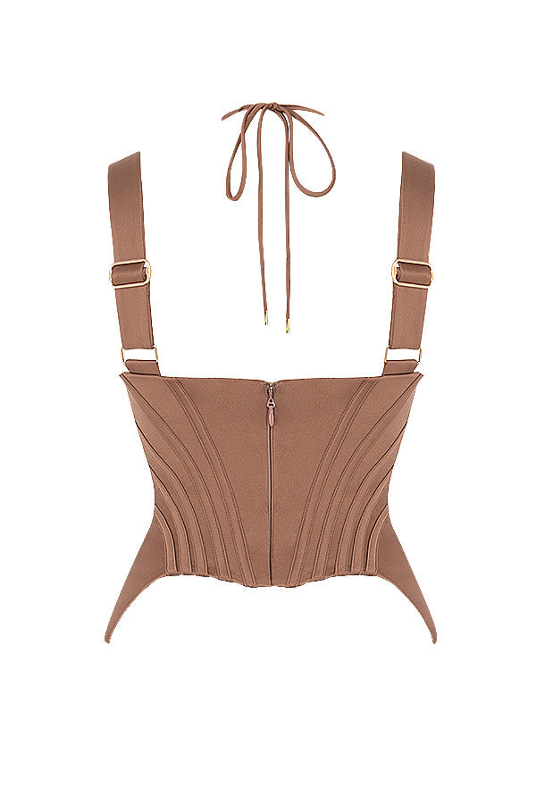 Korsetas Šilkas | Toffee, peplum stilius