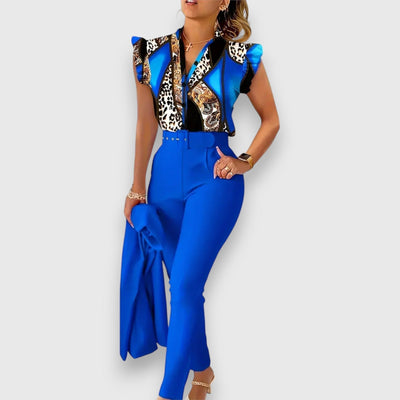 Dvišalės komplektas su modernių leopardų raštu