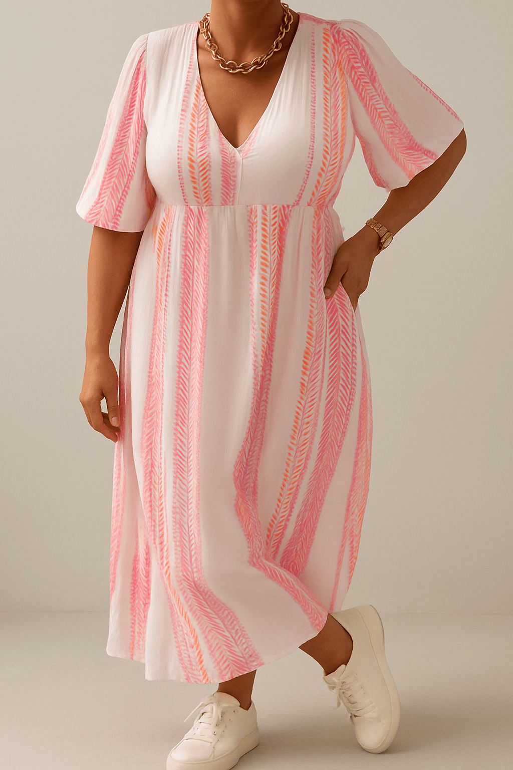 Anna™ | Lengva Lino Vasaros Suknelė