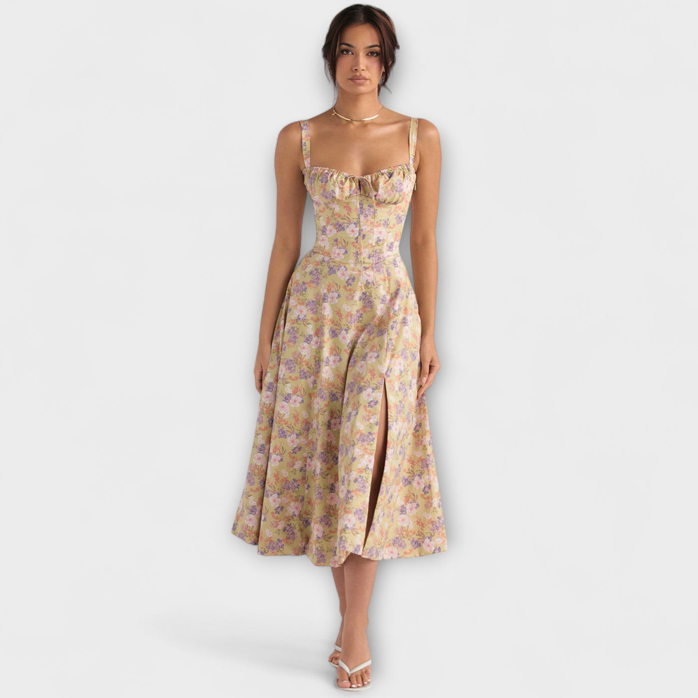 Zipporas - Moderni suknelė su gėlėmis